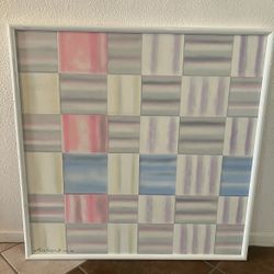 Oil Painting - Blue & Pink