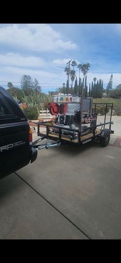 Auto detail trailer setup