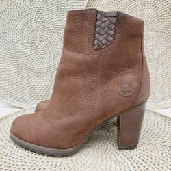 Timberland Boots Womens 10 Earthkeepers Stratham Height Chelsea .Brown Heel