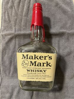 Empty Makers Mark Bottle