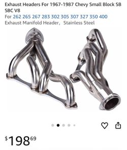 Exhaust Headers For 67-87 Chevy Small Block SB SBC V8