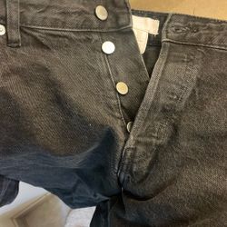 H&M 36/30 Thick Denim Button Up Jeans