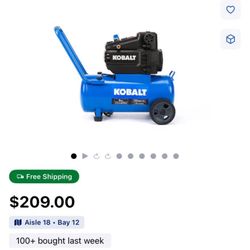 Kobalt 8-Gallon Portable Electric 150 PSI Horizontal Air Compressor