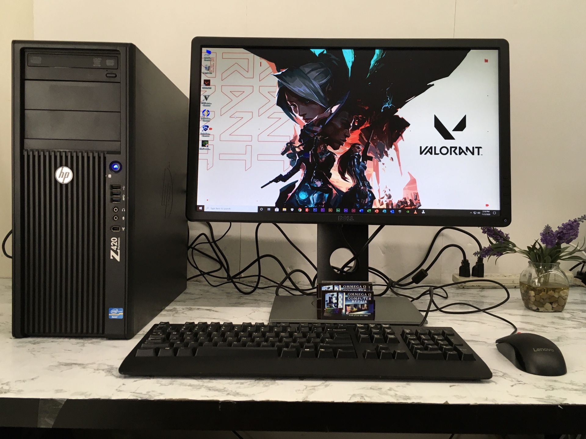 **HP Z420 GAMING/WORKSTATION With Adobe Master Collection CS6** *GOOD WORKSTATION FOR PHOTO AND VIDEO EDITING. *Windows 10 64 bit Full Activated ** Pr