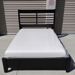 Queen Bed Frame With Mattress 