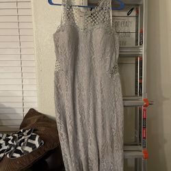 Silver Evening Gown Size 19