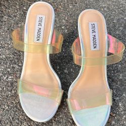Steve Madden Clear Heels 5.5