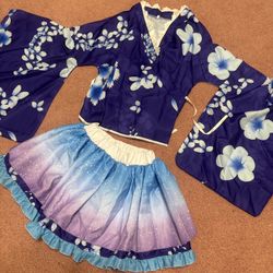 New small Japanese Costume Anime Cosplay Robe skirt kimono festival Yukata Kimono  skirts
