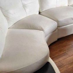 Beautiful Elegant Upscale Luxury Italian Leather Sectional Sofa