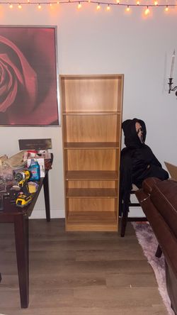 5-Shelf Wooden Bookcase