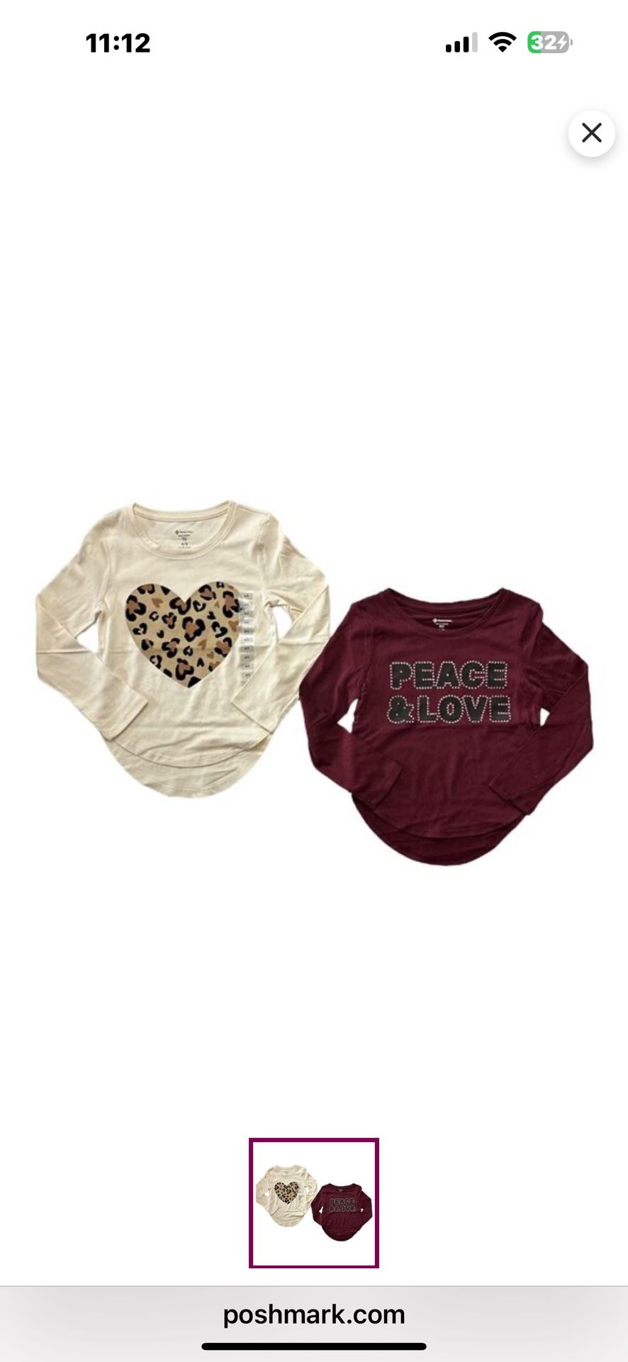 MEMBER'S MARK 2-PACK GIRL'S FAVORITE TEES NEW WITH TAGS SIZE 6/6X