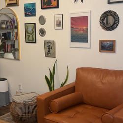 Burnt orange accent chair