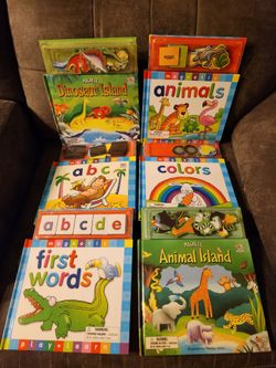 Magnetic Play Learn Books Animal Dinosaur Island Colors ABC Letters First Words