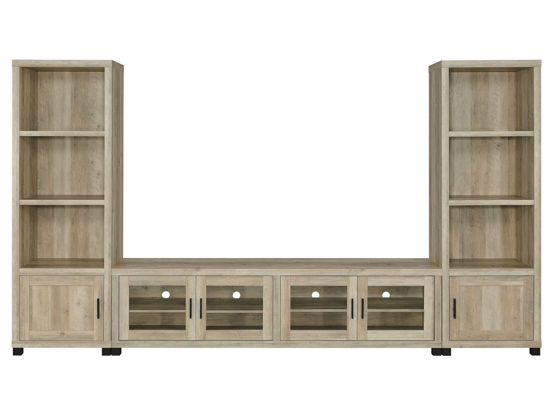 Sachin Antique Pine 3 Pc Entertainment Center