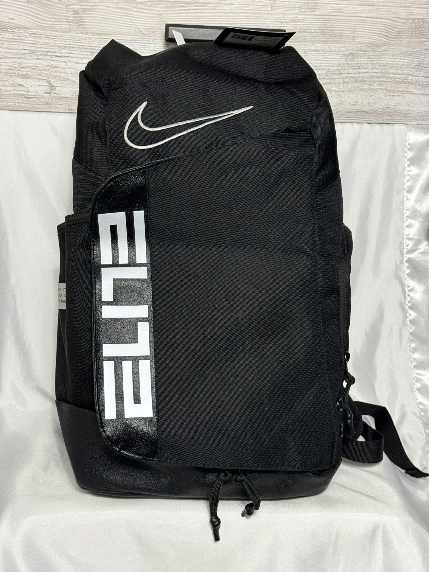 Nike Elite Backpack Black White Logo NWT