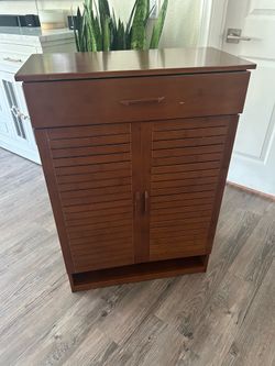 Bamboo shoe cabinet