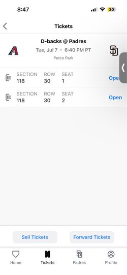 Padres vs Diamondbacks July 7th