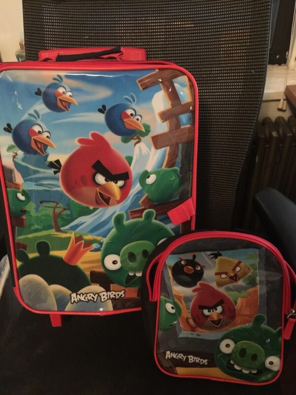 Angry bird backpack two bag set