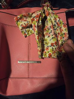 Steve Madden Pink Saffiano Tote Bag