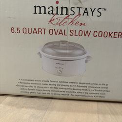 NEW Mainstays 6.5 Quart Oval Slow Cooker