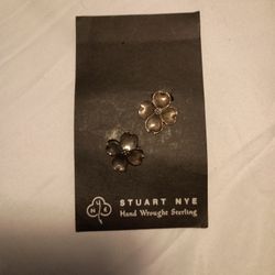 Vintage Sterling Stuart Nye Clip On Earrings 