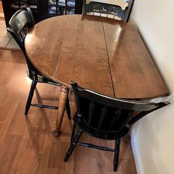 Antique Drop-Leaf Ethan Allen Table w/ 3 chairs