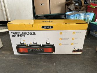 š” Bella Triple Slow Cooker & Buffet Server ā Brand New (Never Used) š² Price: $65 OBO (Retail typically $60ā$80)