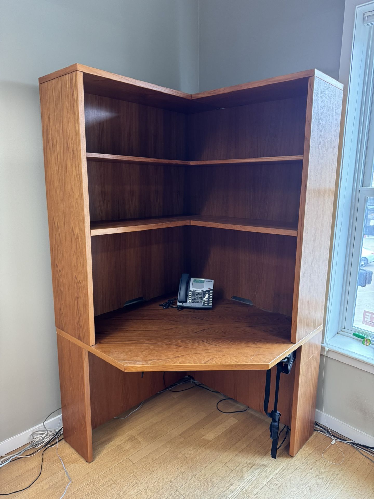 Teak Corner Desk