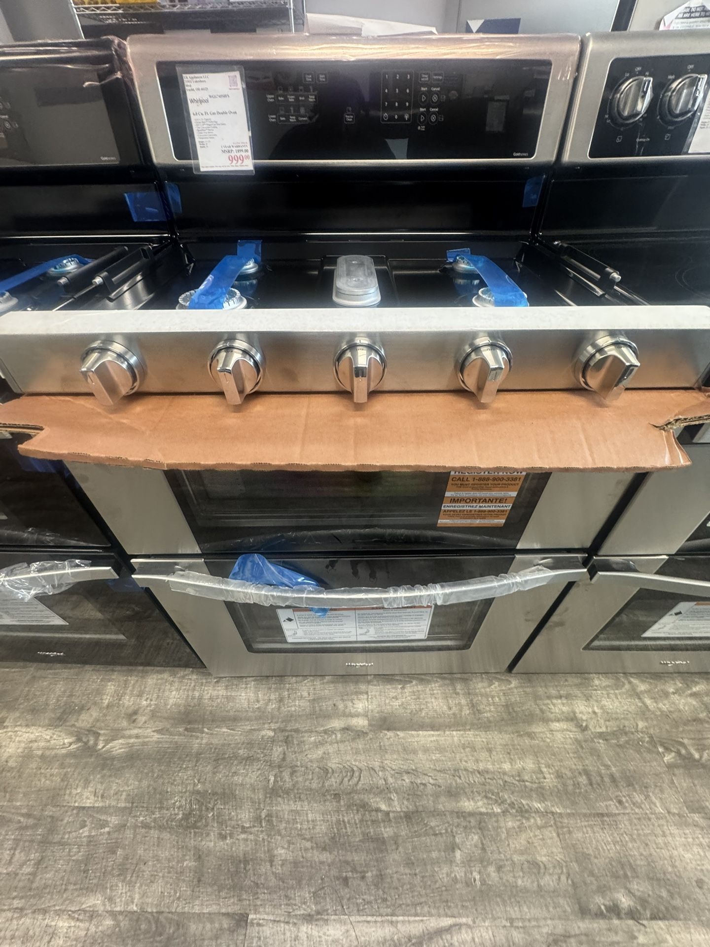 Whirlpool Gas double Oven New