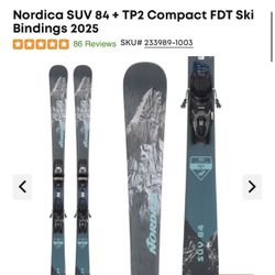 Nordica SUV 84 + TP2 Compact FDT Ski Bindings