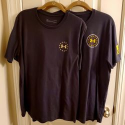 UNDER ARMOUR-MENS SIZE L-SHORT SLEEVE-HEAT GEAR SHIRTS-BLACK-LOT OF 4