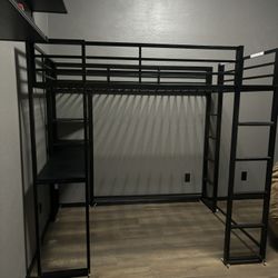 DHP Adobe Metal Loft Bed Full Size