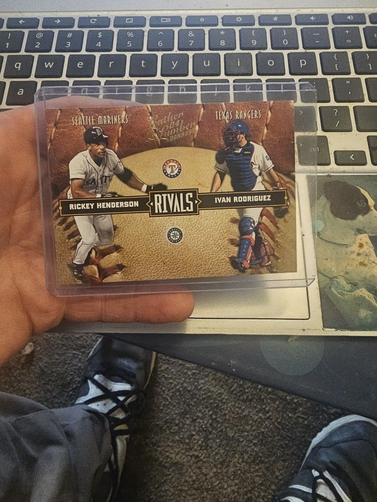 Rickey Henderson Ivan Rodriguez 1431/2499 Baseball Card 