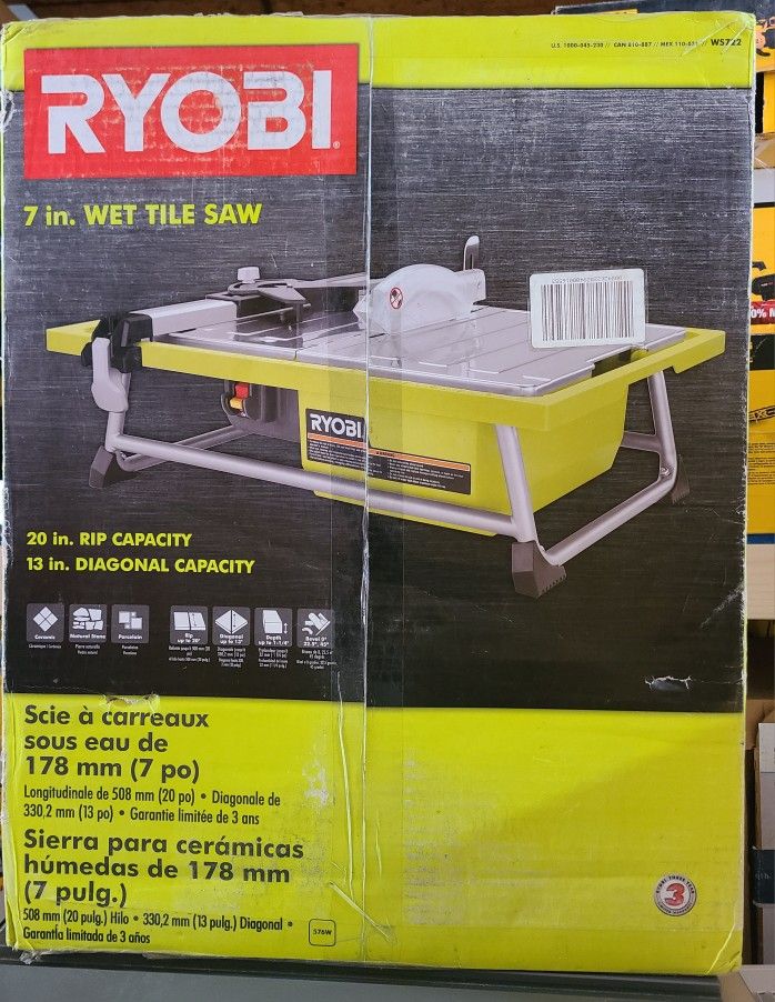 Ryobi 7in Wet Tile Saw 