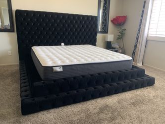 New In Box King Bed Frame With Mattress (Read Description Below)
