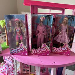 3 barbie dolls from barbie movie brand new 