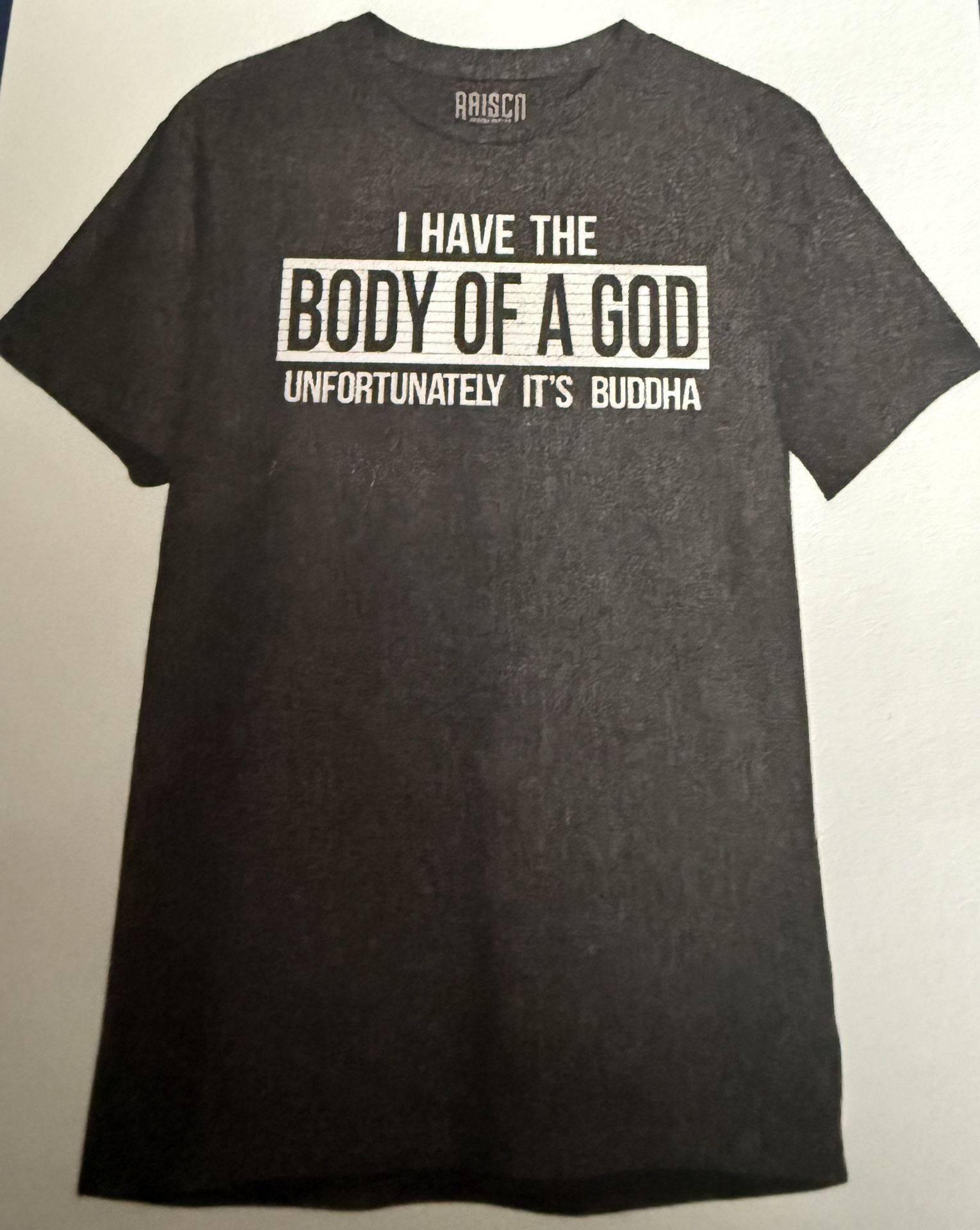 Black printed adult tee