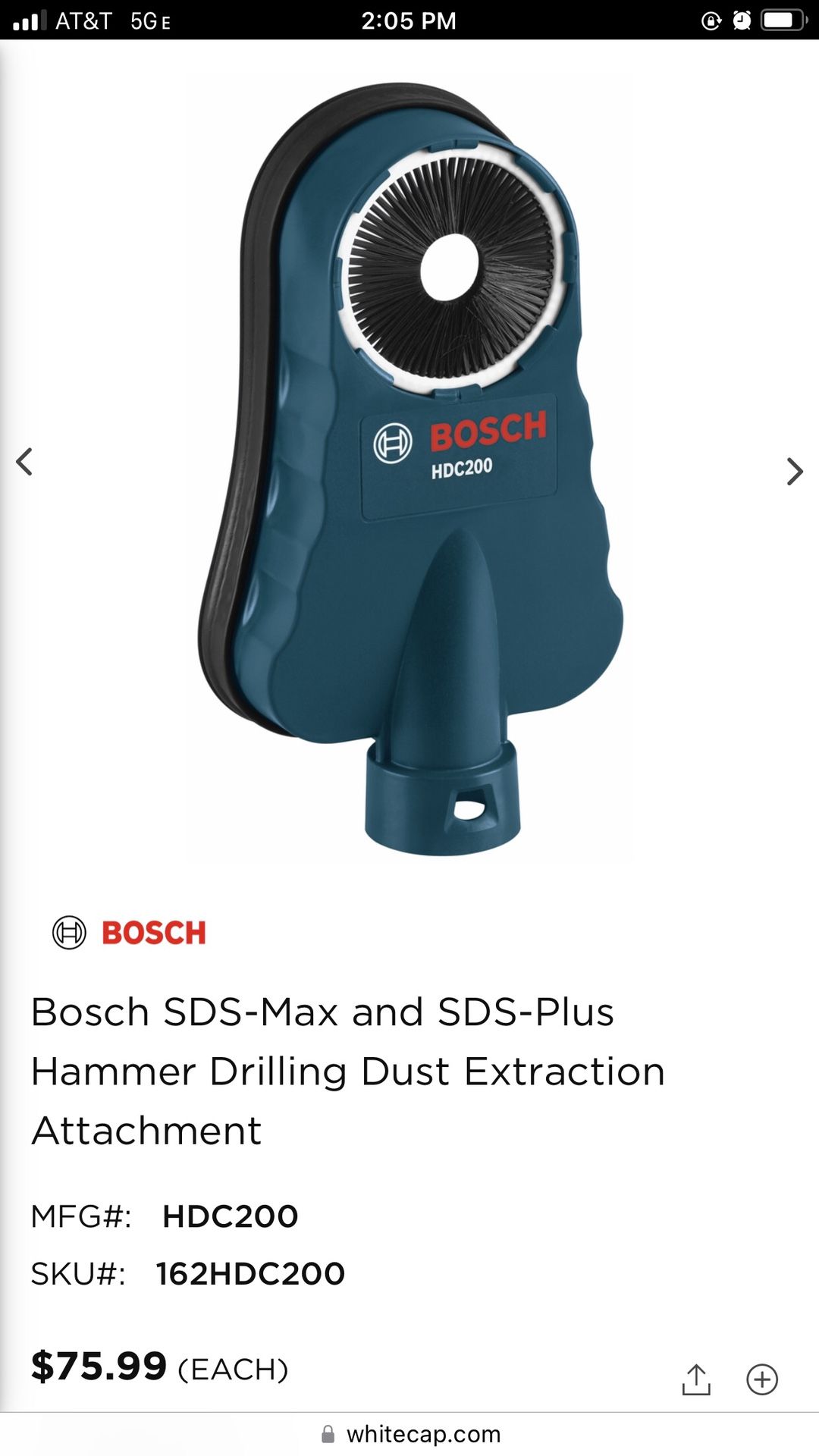 Bosch SDS MAX Hammer Drill Extraction