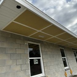 White Soffit Vinyl And Hardie Board Soffit