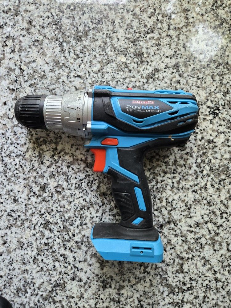 Channel Lock 20v Max 1/2" Cordless Drill Driver **TOOL AND CHARGER ONLY**
