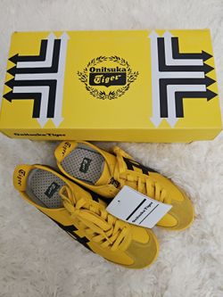 Onitsuka Tiger Yellow Black Sneakers with Box