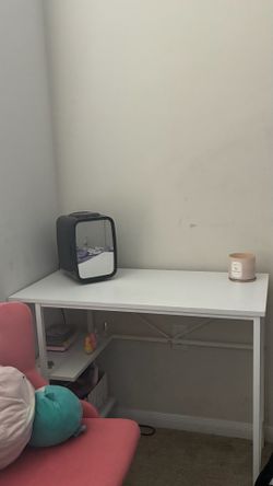 white desk