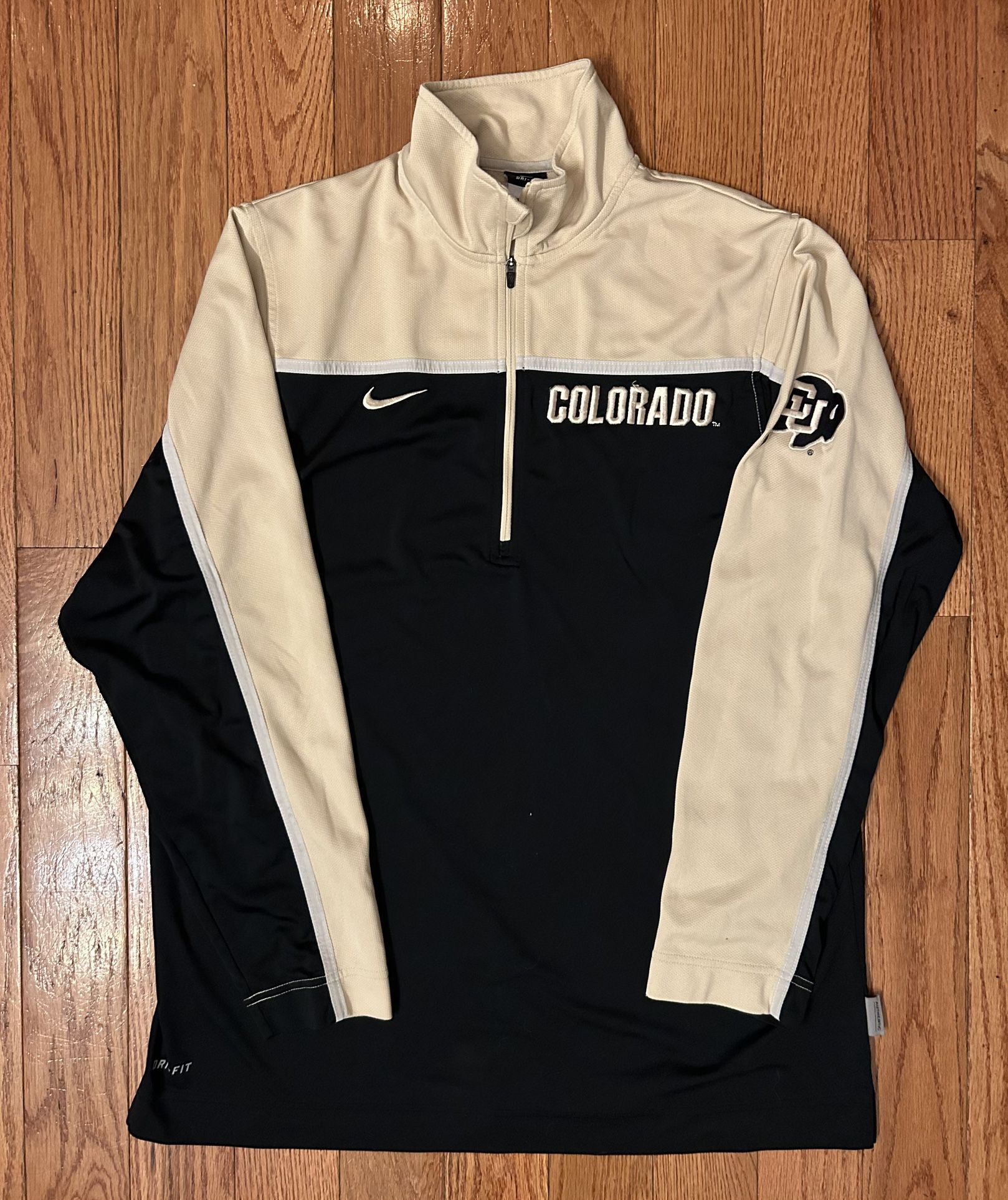Colorado University Buffaloes Nike 1/4 Zip Size Large