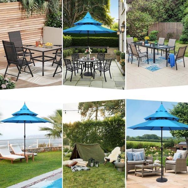 3 tier pagoda patio umbrella 3-Tier - Push Button Tilt No matter the season Good Air-Circulation 3 Tier Airvent