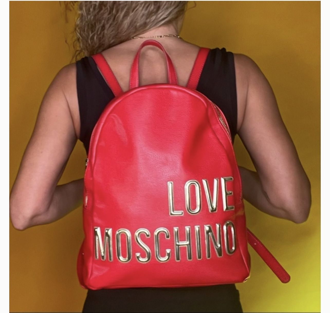 Iconic! Collectors items! Rare! Moschino Love Backpack! Like new.Paper on zipper