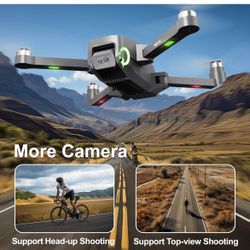 Brushless Motor Drone with 1080p Camera for Adults 5G Wifi Adjustable Lens One Touch Takeoff/Landing Altitude Hold Mini Foldable Drone 