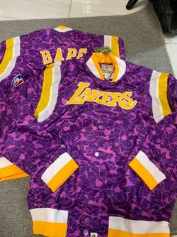 Bape best sale lakers jacket