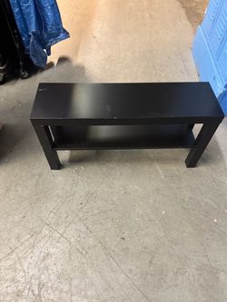 Black TV Stand with Lower Shelf