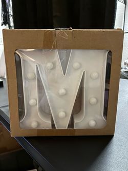 Letter M Marquee Light Sign