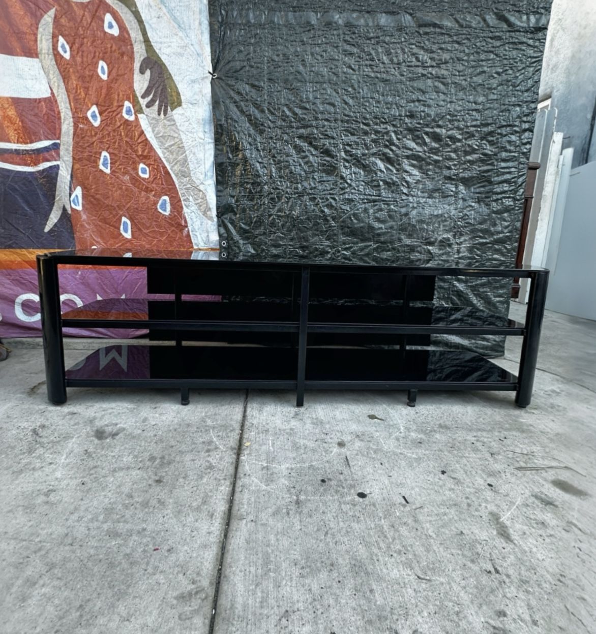 Black Glass Tv Stand 
